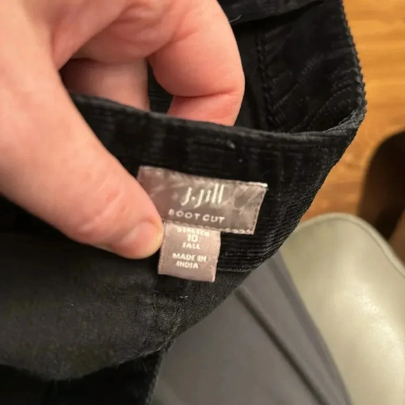J. Jill black corduroy bootcut pants size 10 Tall - Picture 5 of 6